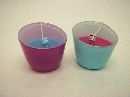Schale m.Wachs pink+blau 7,5 cm