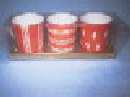 Windlicht 3Mod. ORANGE-WEISS d7h7 cm