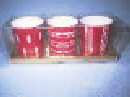 Windlicht 3Mod. ROT-WEISS d7h7 cm