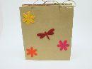 Papiertasche mit Filzblüte BUNT 24x10x30cm
