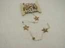 Girlande m.Stern+Perlen CREME-GOLD 5Meter