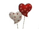 Blechherz 2Mod. a.Stab S/12 ROT-WEISS 6cm/S/12