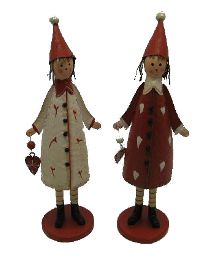 Blechengel stehend S/2 ROT-WEISS 23cm