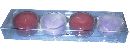 Teelichtgl.m.Wachs S/4 pink/fuchsia 4,5x2,5cm                     