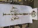 Kerzenleuchter messing vernick SILBER 80cm  5-armig