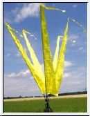 Gartenfahne m.GFK-Teleskopstab GELB 4 m und Bogen