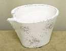 Topf oval WEISS 17cm