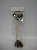 Herz z.beschriften Holz SCHWARZ-weiss 7,2cm am Pick