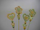 Holzgartenstecker FARB. SORTI. 8,5x14x48cm Blume