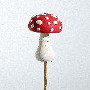 Fliegenpilzstecker ROT-WEISS 5 cm, Keramik