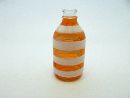 Glasvase gestreift ORANGE-WEISS Ø6cm H14,5 cm