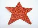 Sisalstern m. Rattan flach ORANGE 70cm