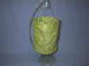 Lampion rund lang GRUEN 15x10cm