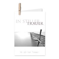 Minikarten In stiller Trauer  26025 Living Home mit Holzklammer