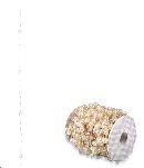Perlenkette Svenja Perlenband CREME 8mm + 3mm Länge: 15m