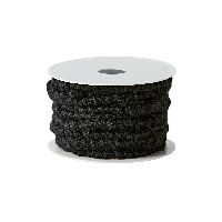 Wollstränge SCHWARZ 31 10 mm / 10 mtr.
