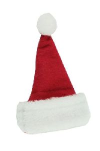 Nikolausmütze/Weihnachtsmütze ROT-WEISS Filz mit Kunstfell Ø11xH16cm 14889