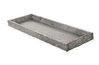 Dekotablett / Holztablett GRAU-WASHED 95333 40x14x3cm