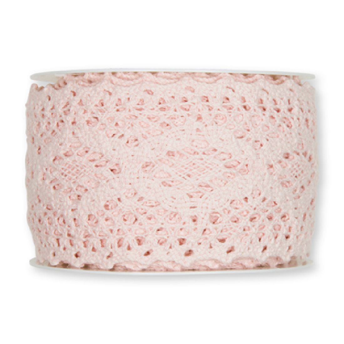 Häkelspitze rosa/blassrosa23 aus Baumwolle Breite: 60 mm 2196