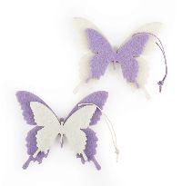 Filzschmetterling Timmy FLIEDER-CREME 6761244 Hänger B:8,5cm H:7,5cm GL:13cm