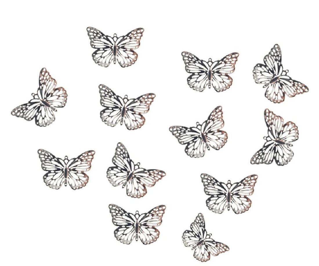 Schmetterling Filigrano SILBER mit Aufhängeöse 5x4cm Metall 5421192