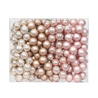 Spiegelbeeren / Glaskugeln 15334 Pearly Rose 20mm  Draht Spiegelbeeren