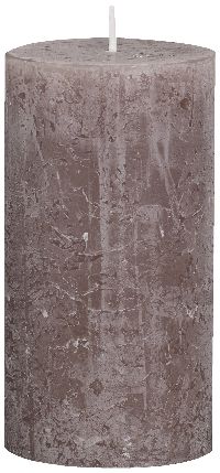 Rustik Kerzen TAUPE 24 ca.54hBrenndauer H130 Ø68mm Flame Stop