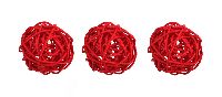 Rattanball / Rattankugel rot Ø3cm