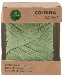 Raffia Band NATURE pastellgrün biologisch abbauba B:10mm L: 50 Meter   8207 543