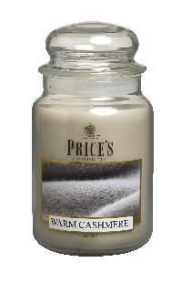 Duftkerze Price´s Candles WARM CASHMERE im Glas Brenndauer: 110-150 h
