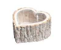 Pflanzherz Rinde WEISS GEWASCHEN 24hrw01 22x22x10cm