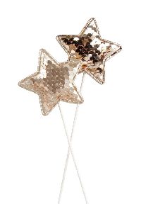 Sternstecker Glitterstar GOLD 20764319 Ø6cm GL:27cm Poly