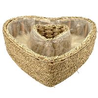 Pflanzherz Rope NATUR 20 820 32x32xH9cm Holzboden+Folie