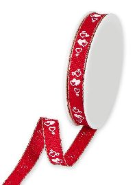 Band Herzen ROT-WEISS 906 15mm 25m