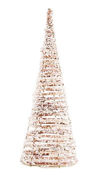 Rattankegel mitLED-Beleuchtung SCHNEEWEISS 48272 Ø14cm H40cm