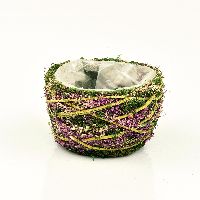 Pflanzgefäß Moos+Feldblumen 23 100 Topf Ø15xH9cm
