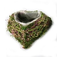 Pflanzgefäß Moos+Feldblumen 23 115 Herz 20x20x7cm