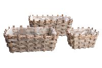 Pflanzkorb Sticks S/3 GRAU-WASHED 05HSG Holzspan 21x15x12+30x20x12+35x24x14cm