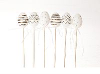 Ei am Stab WEISS-GOLD 862349 6cm