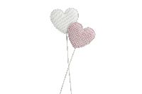 Herz Corduroy ROSA-WEISS 23761334 Stecker Kordstoff