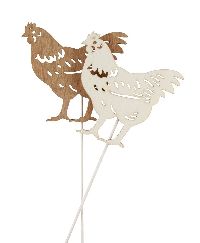 Huhn Landidylle NATUR-BRAUN 22761325 Stecker 9cm Holz