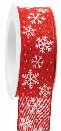 Band White Star mit Drahtkante rot-weiss 631a B:40mm L:15m