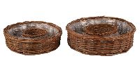 Pflanzring S/2 braun   Weide ungeschält Ø30x11cm + Ø40x13cm